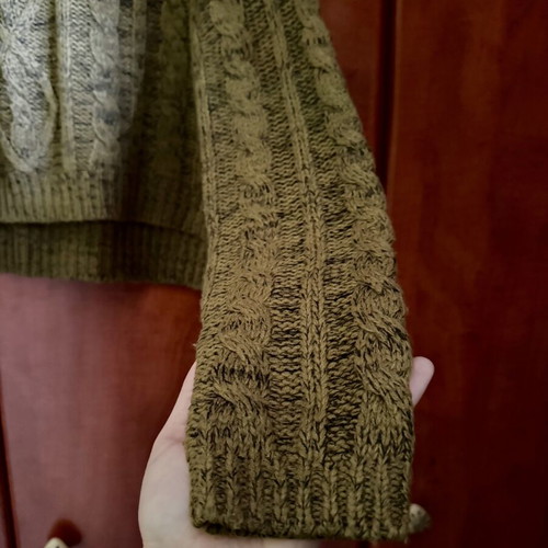Vintage knitted sweater green used, size S/M
