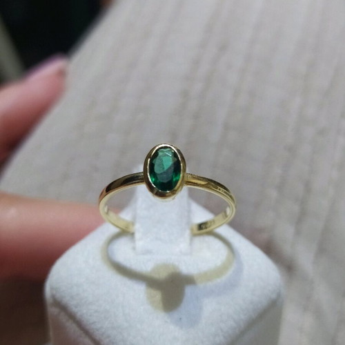 Gold 14k ring with zircon new, size 55