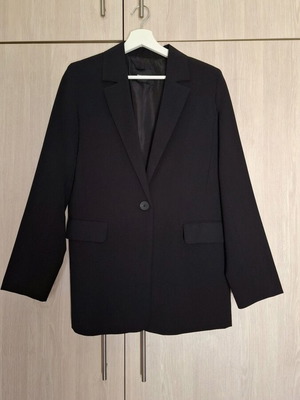 Pull & Bear oversized black jacket like new