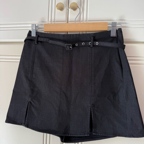 Zara denim skort with belt used, size S