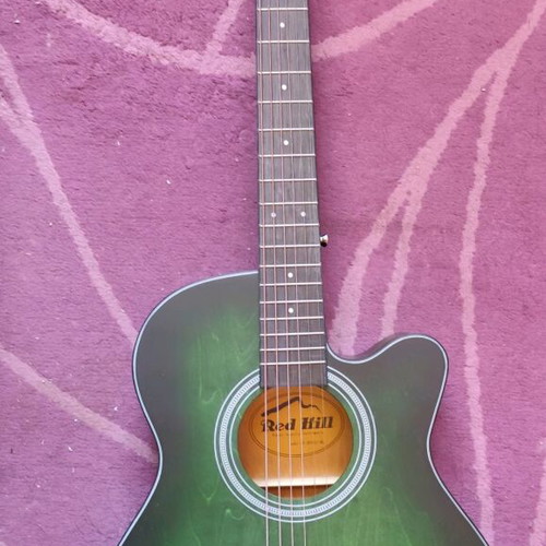 Red Hill acoustic guitar green color new