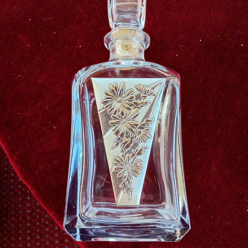 Drink bottle new with pure silver leaf, Made in Italy