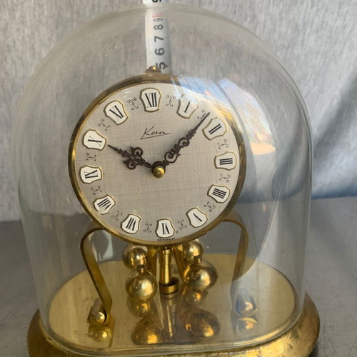 Kern annual table clock used with glass dome