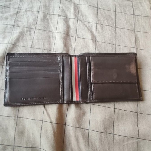 Tommy Hilfiger wallet used, brown color