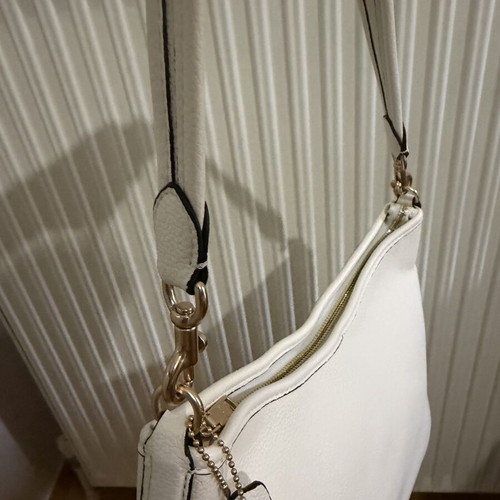 Elegant shoulder bag, premium quality, white