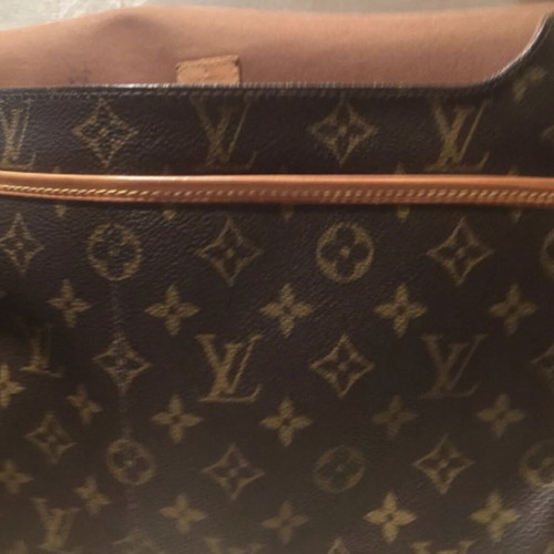 Louis Vuitton crossbody bag used, brown with multiple pockets