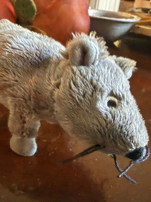 Plush Rat Mouse used soft toy in gray