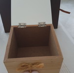Wooden jewelry box 10cm x 10cm new