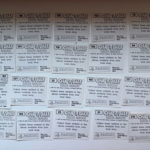 Chip n Dale Disney 1989 stickers new, pack of 83