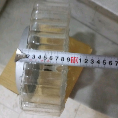 Glass Ceiling Wall Lights like new, set of 8, metal base