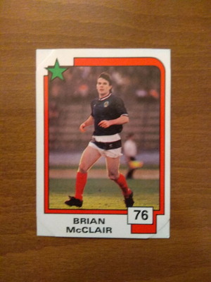 Panini Soccer Superstars 1988 Card No76 Brian McClair used