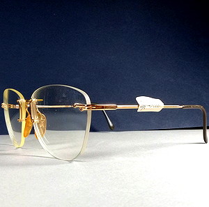 Luxottica 7550 GEP 18K Επιχρυσωμένος Rimless Σκελετός Γυαλιών Rx Πλαίσιο Vintage Σπάνιο