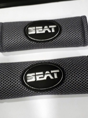 Seat Decorative Seatbelt Protectors Set of 2, Grey, New