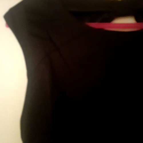 Short black Zara dress with open back, size Small