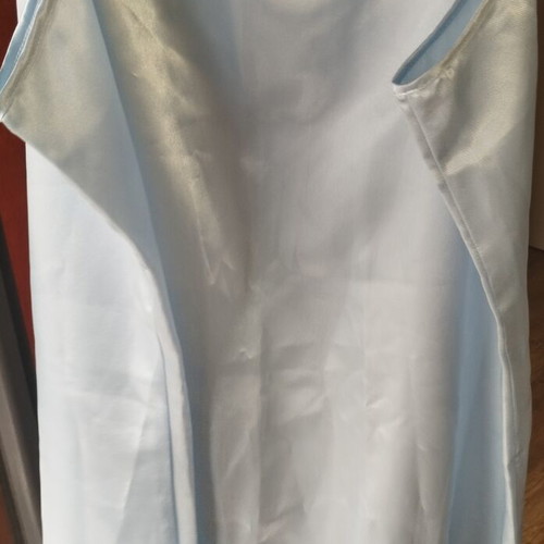 Luxury Baby Blue Satin Top XL XXL like new, adjustable straps