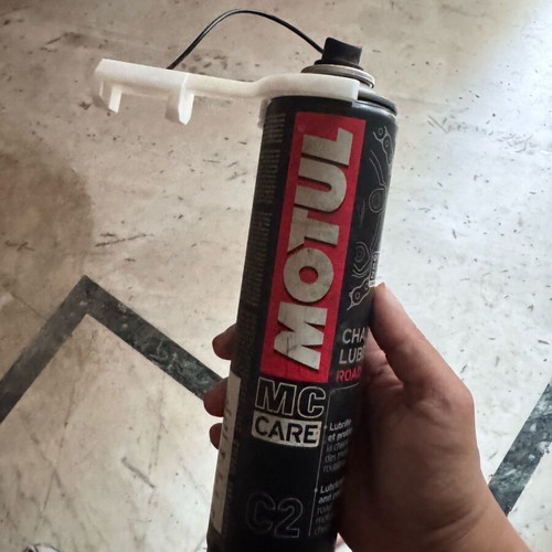 Spray adapter for chain lubrication new
