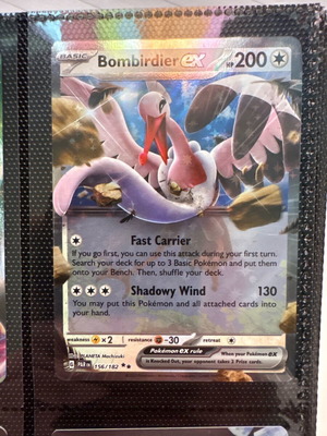 Pokémon TCG Bombirdier Ex Paradox Rift 156/182 Holo Double Rare καινούργιο