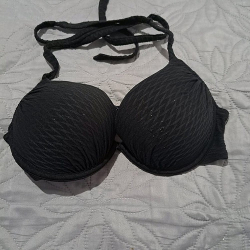 Bikini push-up top black like new, size S