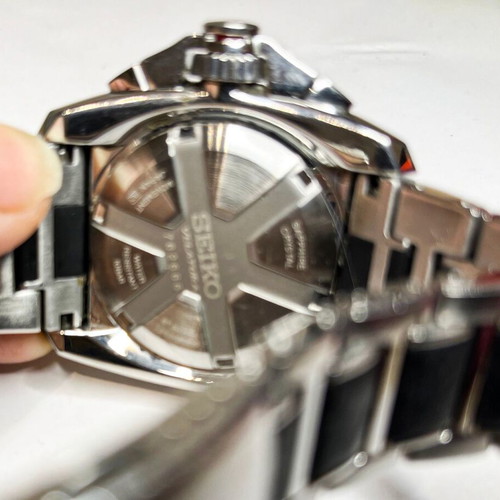 Seiko Velatura men's wristwatch like new, tachymeter, silver