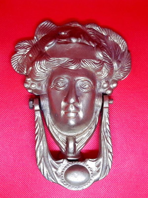Door knocker God Dionisos used, brazen, gold color