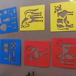 Stencil various figures like new, pack
