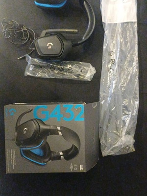 Logitech G432 ακουστικά μεταχειρισμένα με αξεσουάρ, αριστερό ακουστικό μη λειτουργικό