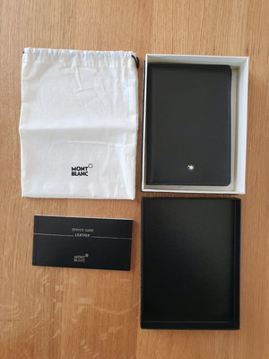 Montblanc leather passport holder like new, black