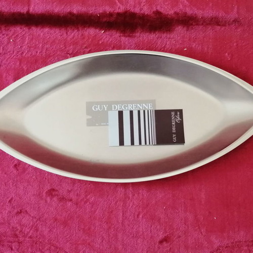 Serving tray fish 41x18cm inox Guy Degrenne France new from 1985