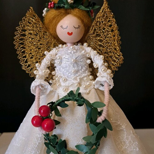 Handmade angel 22 cm height, new