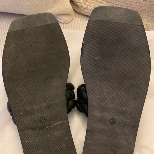 H&M black sandals like new, size 41, braided faux leather