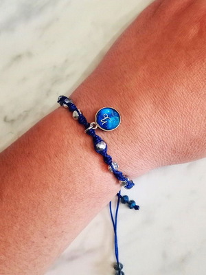 Women's Blue Capricorn Zodiac Bracelet new
