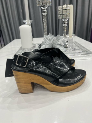 Zara women's sandals new, black, size 39