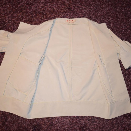 Marni Coat used, oversize, white and beige
