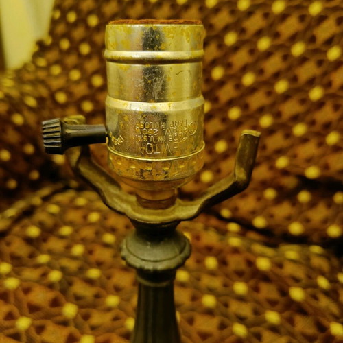 Leviton table lamp used vintage brass 1930s–50s