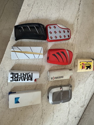 Large Vintage Lighter Collection Lot 20 Pieces Marlboro Camel JPS Pall Mall