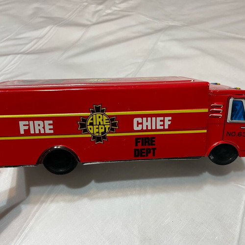 Japanese Tin Fire Truck Toy Like New