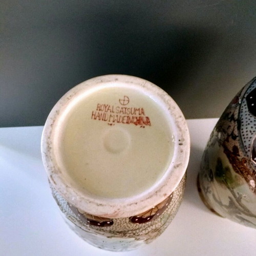 Royal Satsuma vases used, set of 2, height 31cm