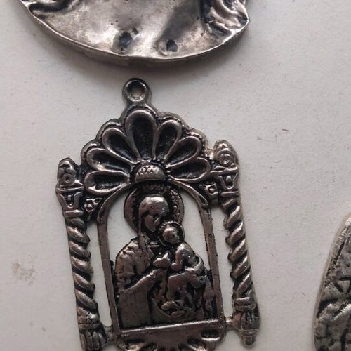 Religious relics collection like new, 4 metal embossed icons
