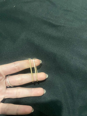 Rectangular earrings gold color like new