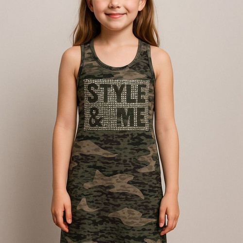 Geisha dress size 128 (7-8 years) camouflage with rhinestones like new