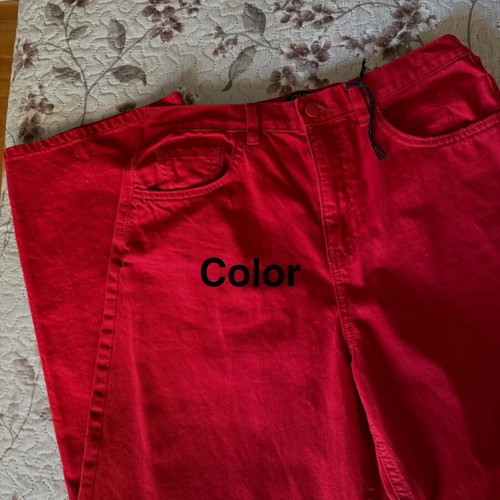 Ovs Fashion women's jeans like new, red, sizes S-M