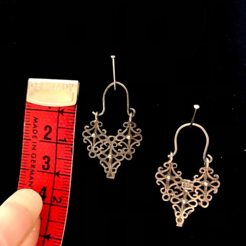 Gianniotika earrings like new, 925 silver, traditional style