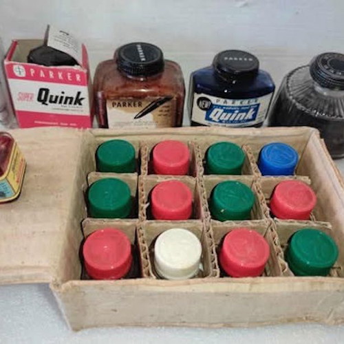 Parker & Pelikan Collectible Ink Bottles used