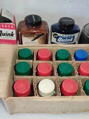 Parker & Pelikan Collectible Ink Bottles used