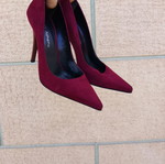 Moyo leather pumps dark red like new, size 38