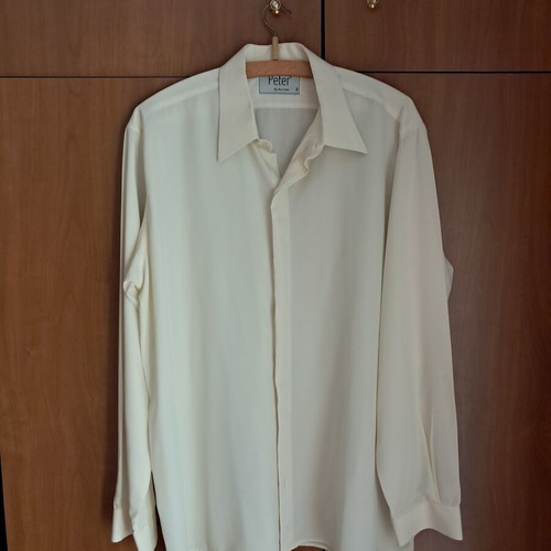 Peter by Haritidis men's shirt cream 100% cotton size L