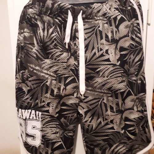 Σορτσάκι μακρύ μπασκετικό βερμούδα mesh Tropical Print Hawaii medium καινούργιο