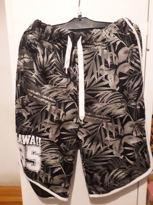 Σορτσάκι μακρύ μπασκετικό βερμούδα mesh Tropical Print Hawaii medium καινούργιο