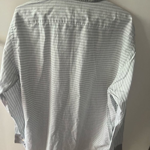 Etro Milano striped long-sleeve shirt, mandarin collar, size XL