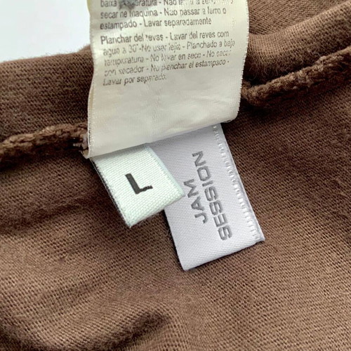 Guru men's long-sleeve brown polo shirt used, size L